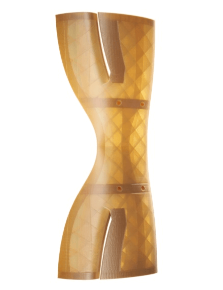 3D-printad lättviktskomponent i ULTEM 1010 med optimerad struktur, utvecklad för högpresterande applikationer inom additiv tillverkning